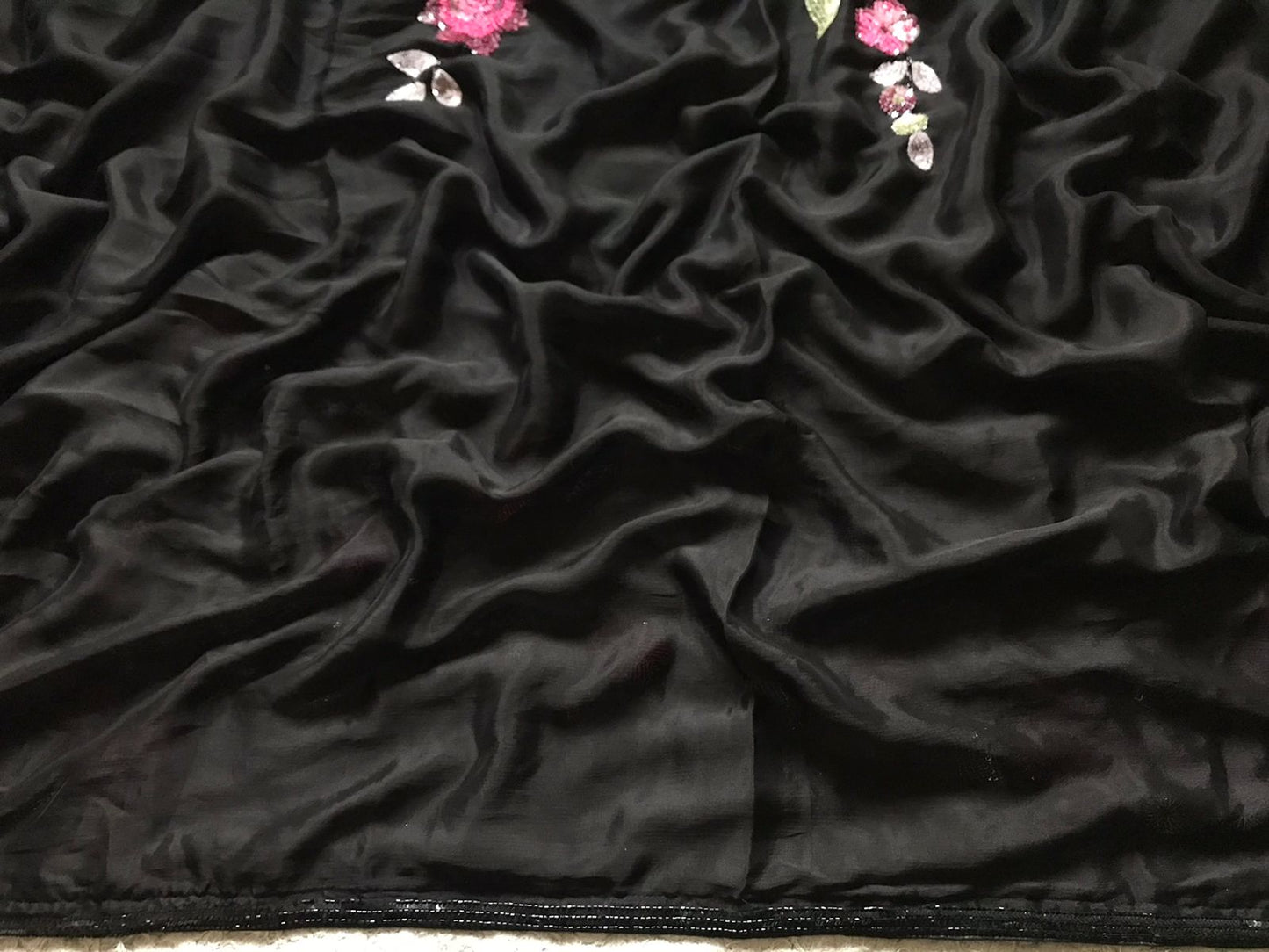 Elegant premium saree floral sari blouse partywear sarees Saffronfashionindia