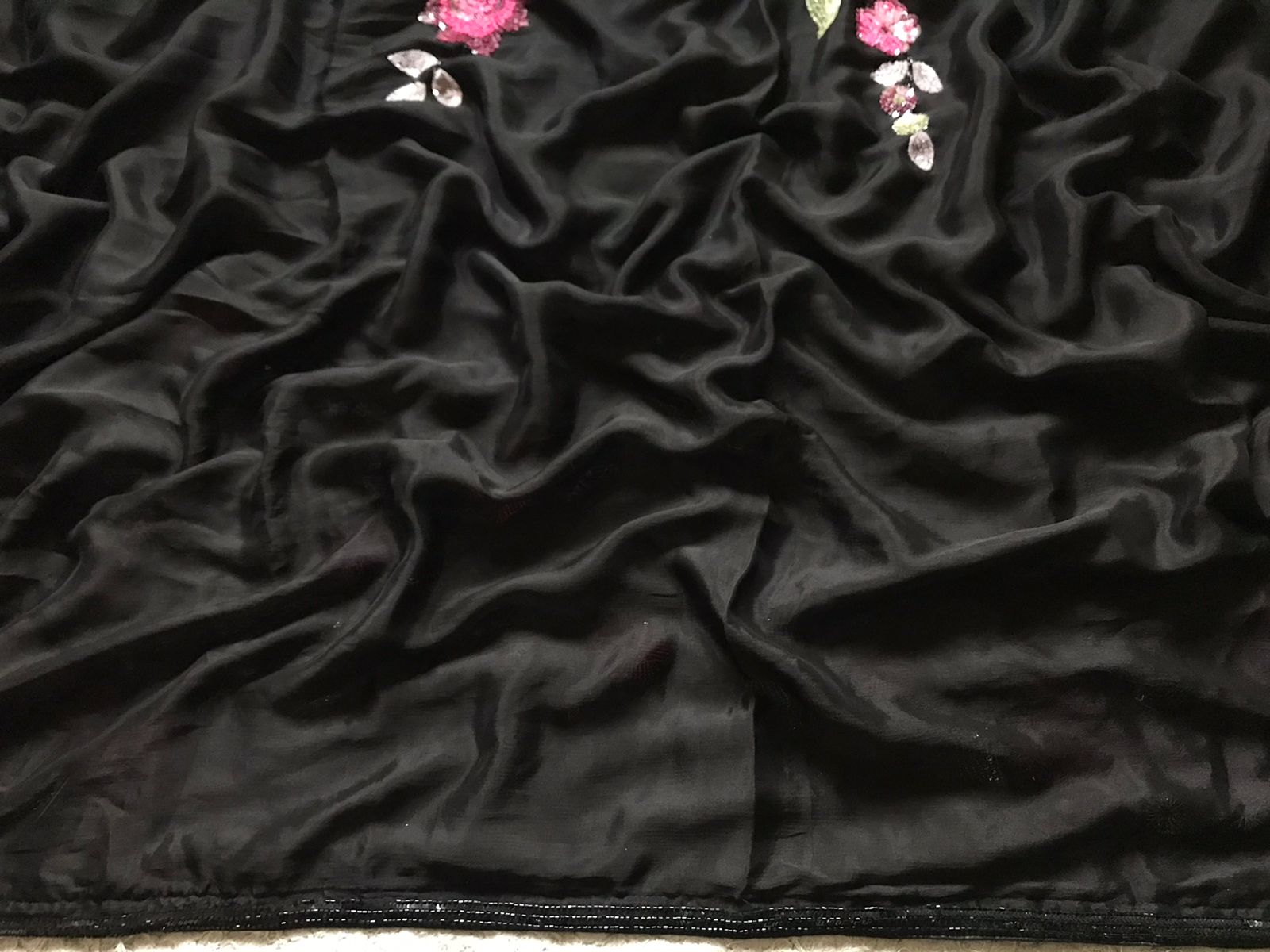 Elegant premium saree floral sari blouse partywear sarees Saffronfashionindia