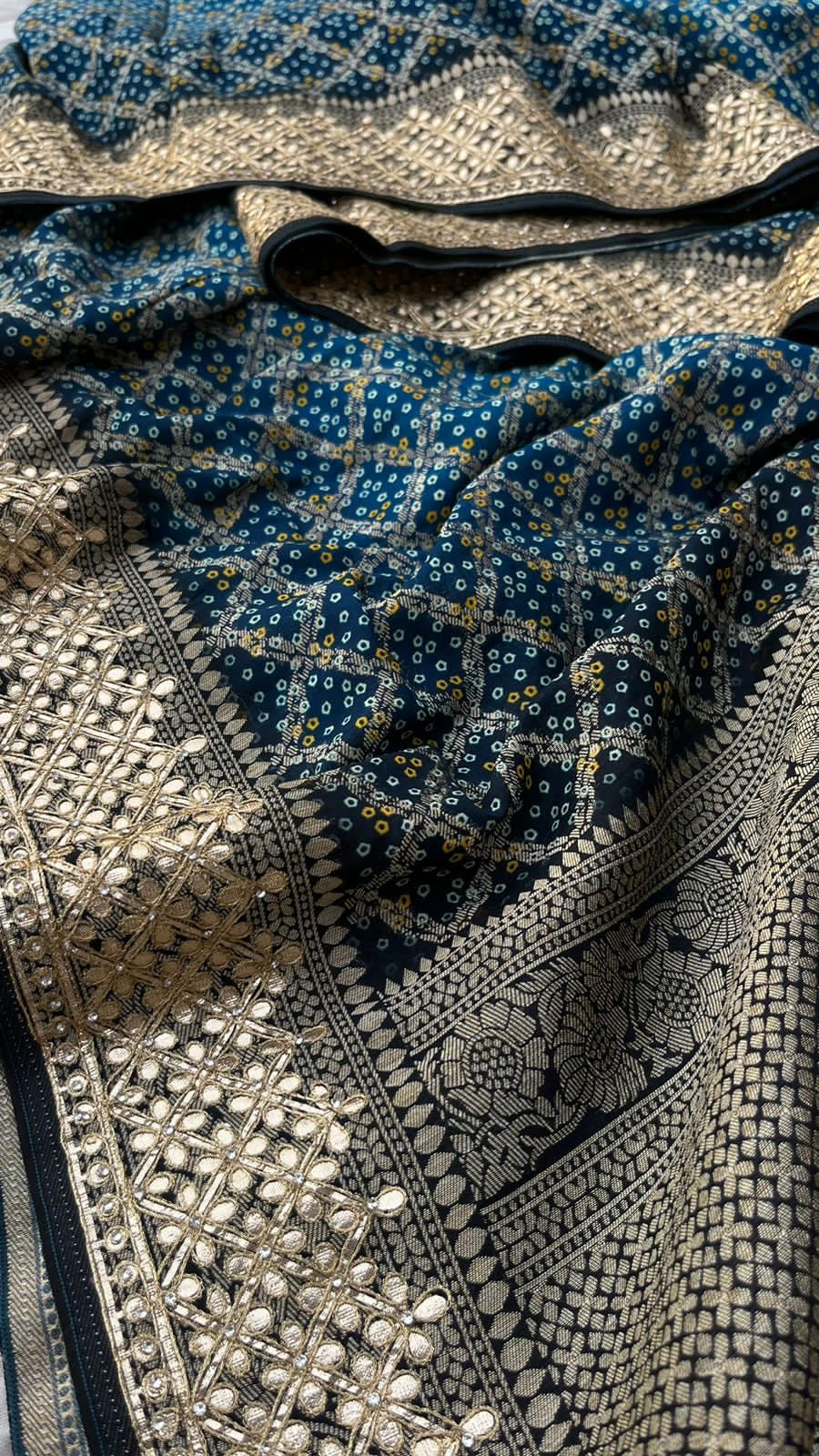 Blue gajji silk saree traditional Indian sarees - Saffronfashionindia