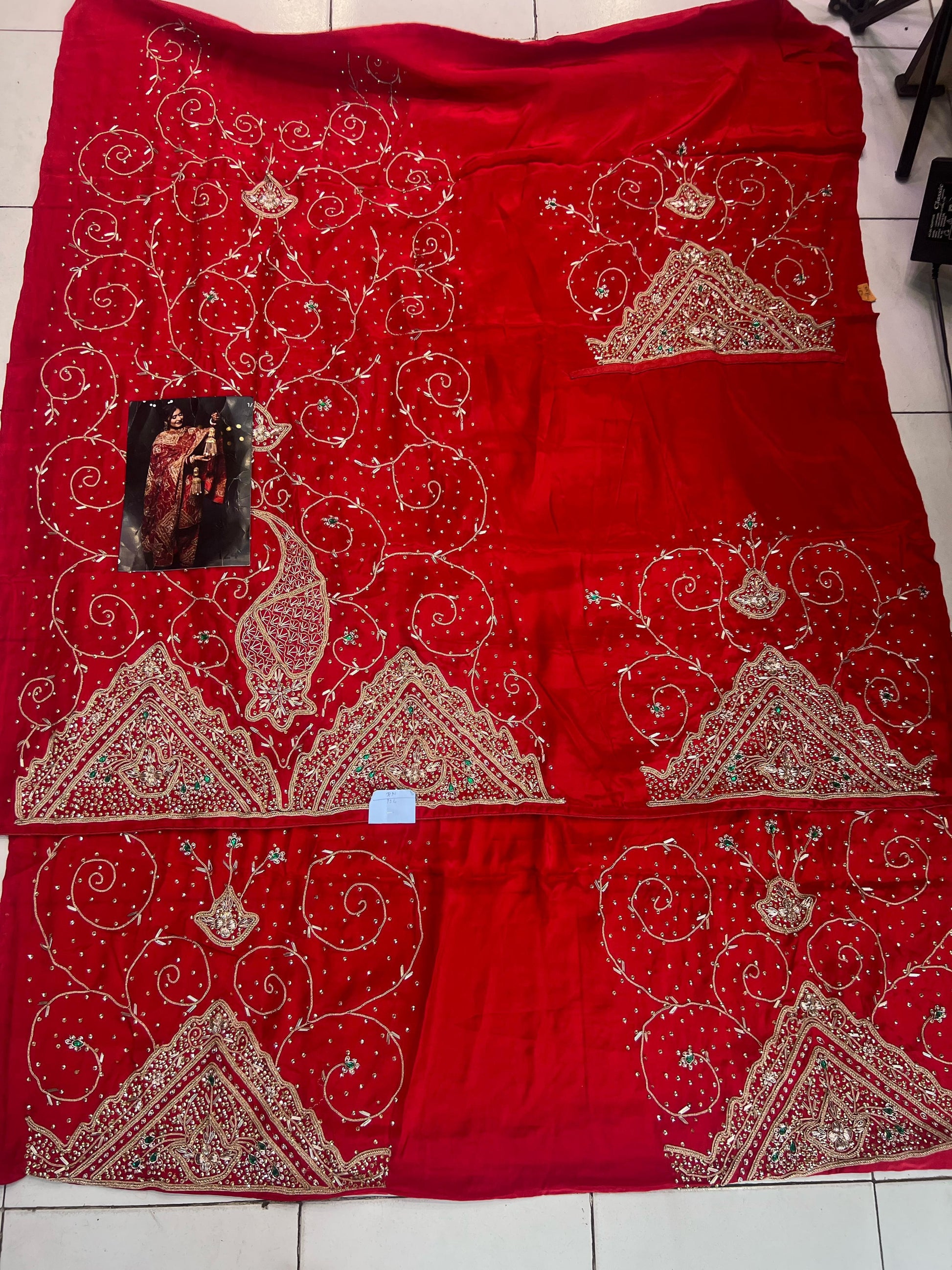Bridal salwar suit red salwar kameez SaffronFashion