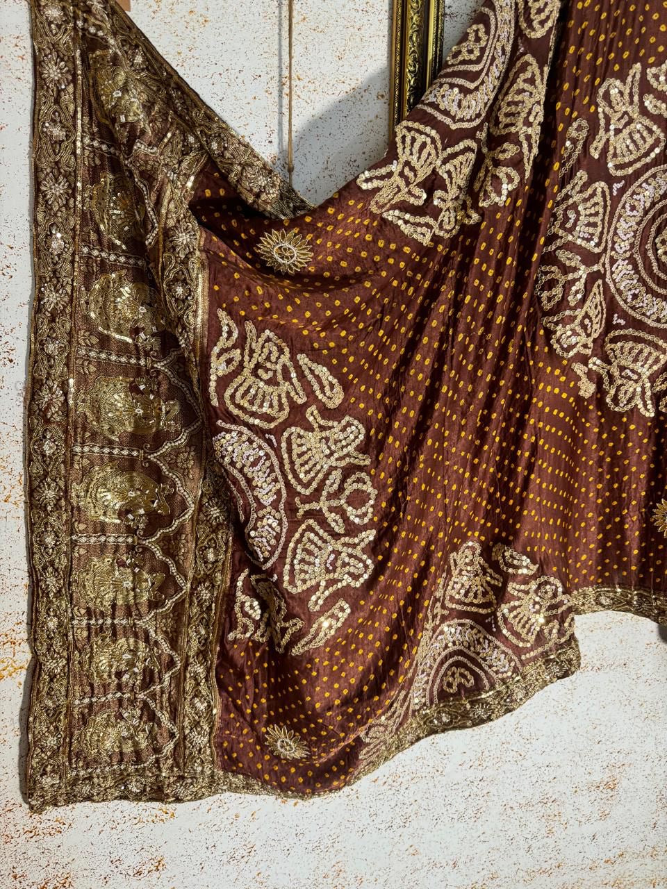 Monasila Gajji silk dupatta traditional dupattas Indian dupatta - Saffronfashionindia