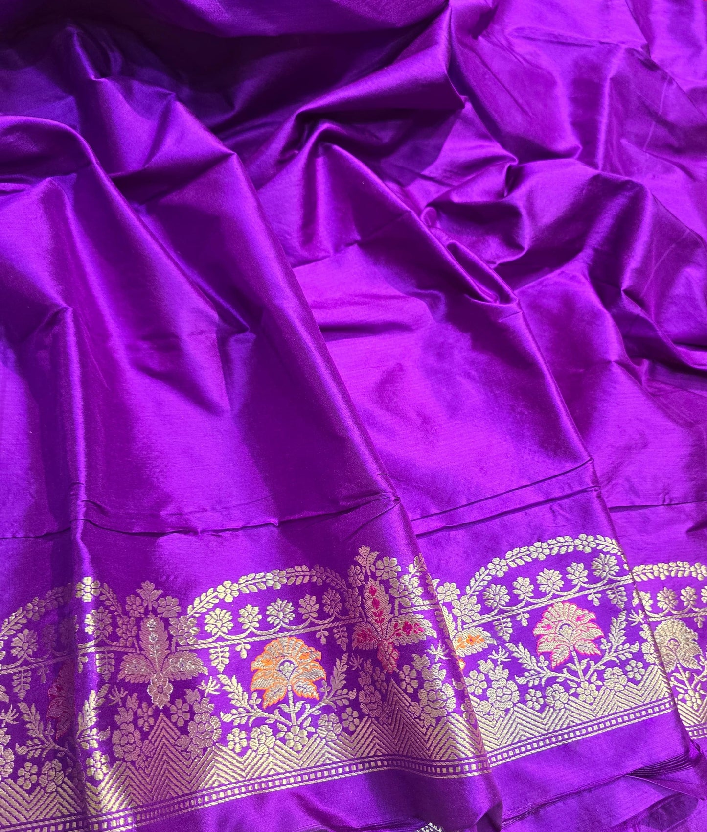 Handwoven kadwa silk saree Banarsi silk saree Indian sarees SaffronFashion