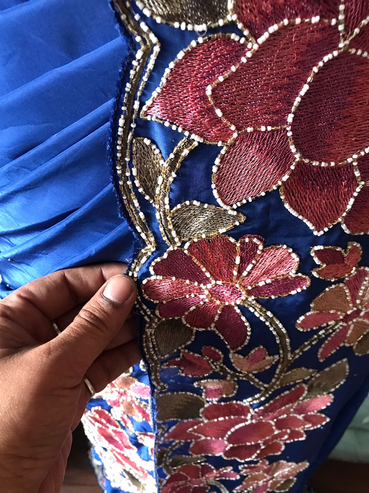 Premium floral saree organza saree beautiful sari blouse SaffronFashion