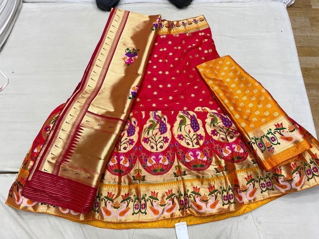 Nihbaan banarsi Paithani lehanga - Saffronfashionindia