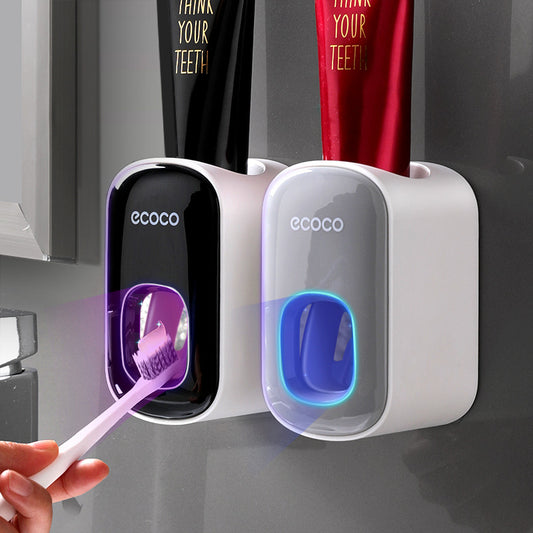 Wall Mounted Automatic Toothpaste Holder Bathroom Accessories Set Dispenser - Saffronfashionindia