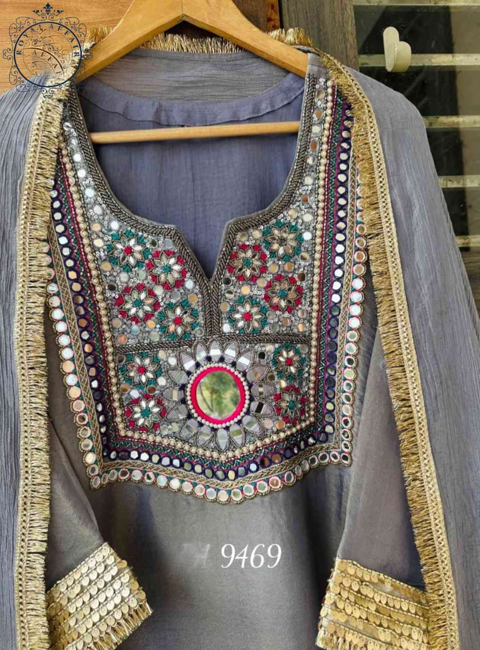 Hand embroidered Salwar Suit Sequence Salwar kameez Saffronfashionindia