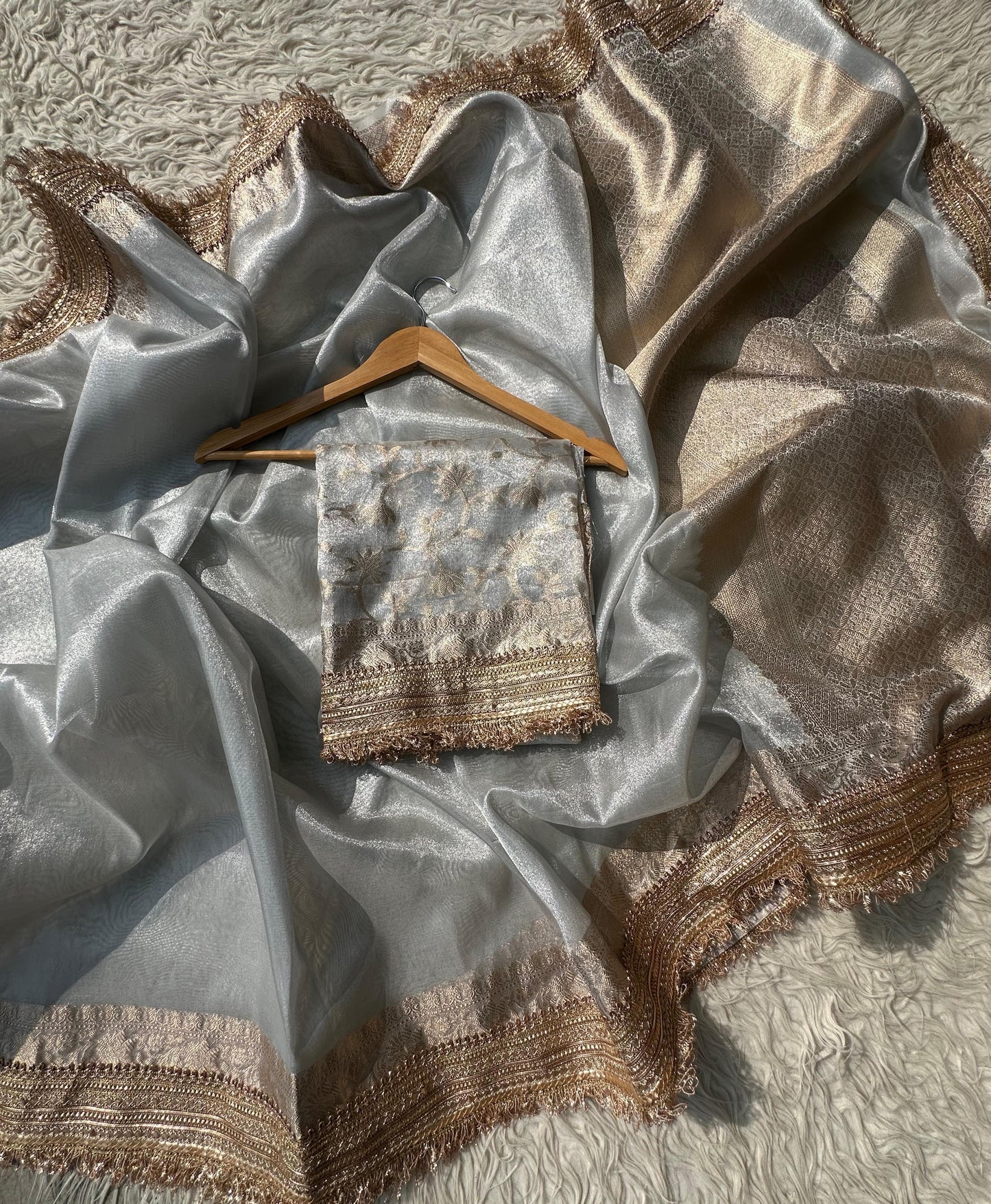Light weight tissue saree part wear sarees - Saffronfashionindia