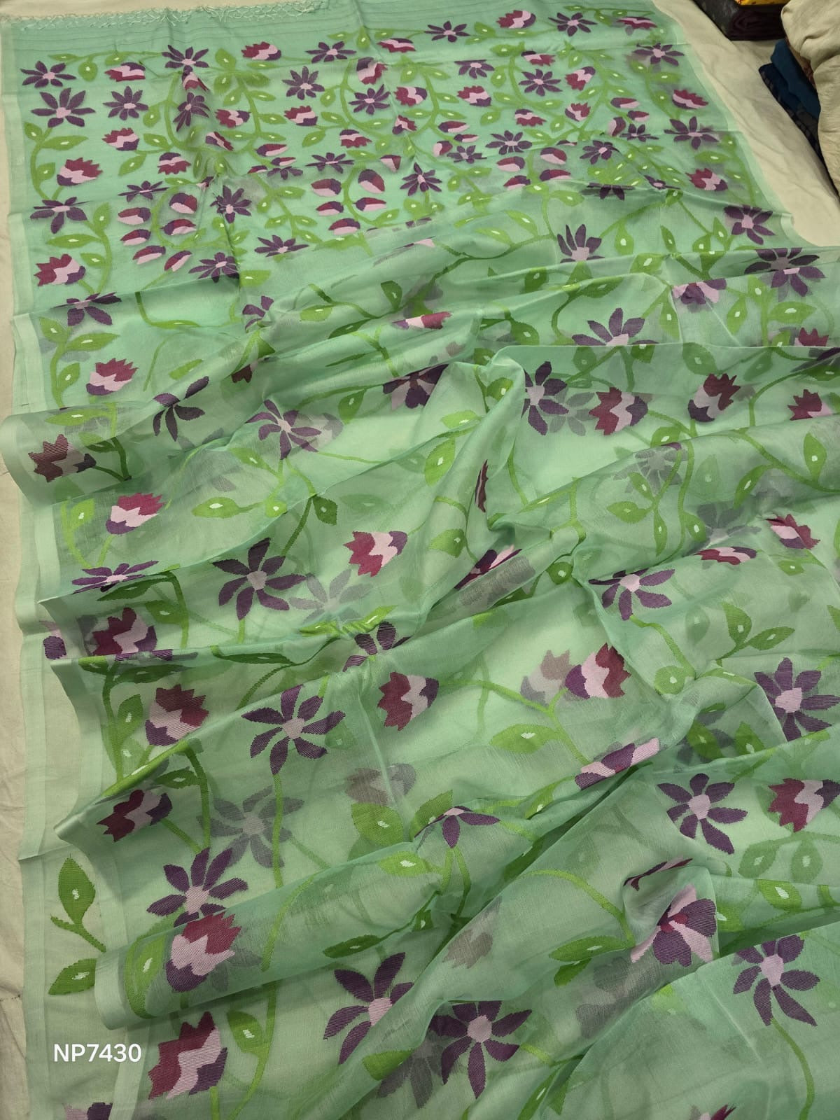 Rivisha Tantuj jamdani Saree traditional saree - Saffronfashionindia