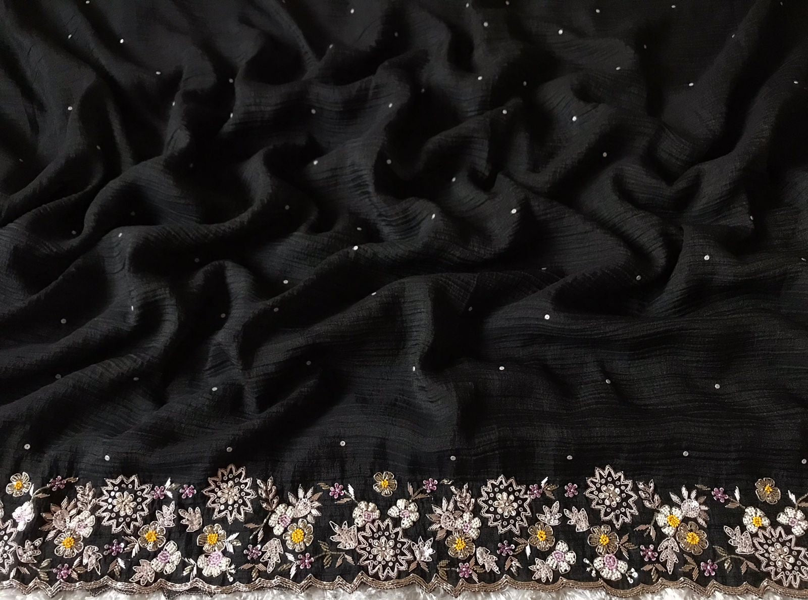 Black Partywear saree premium saree - Saffronfashionindia