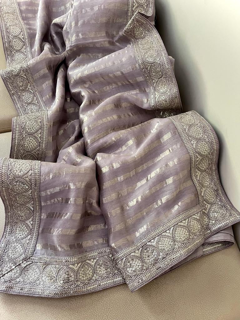 Nazina Chanderi silk Indian elegant sarees - Saffronfashionindia