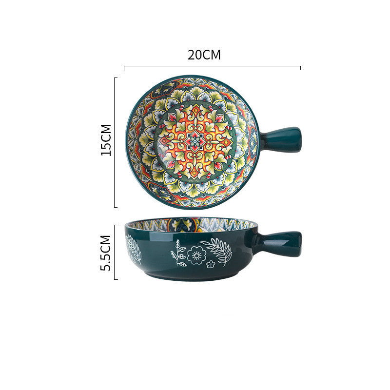 Glazed Salad Bowl Dessert Bowl Household - Saffronfashionindia