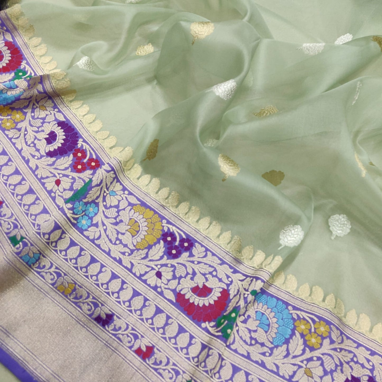 Oniva Kora saree handwoven saree Indian kora kadwa sarees - Saffronfashionindia