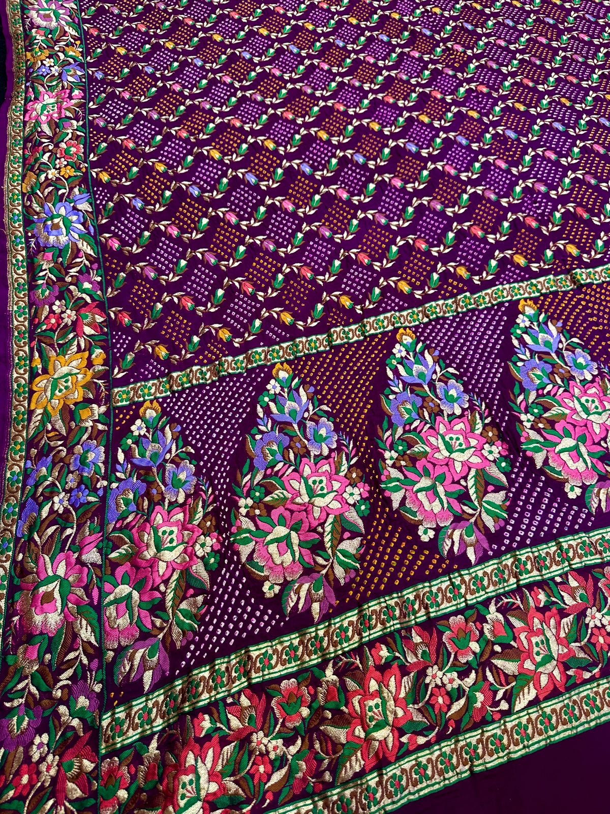Meerab beautiful Meenakari Patola dupatta - Saffronfashionindia
