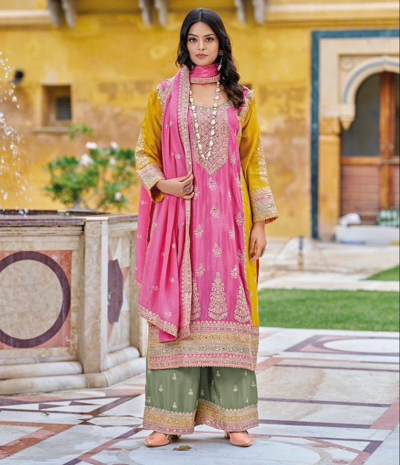 Noorjaha dress Indian Pakistani gharara dress - Saffronfashionindia