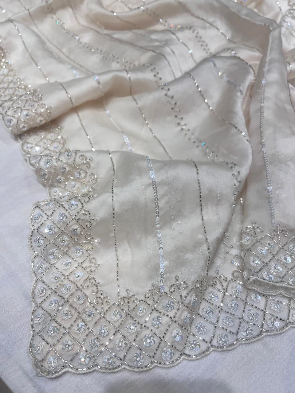 Lavisha organza saree Indian saree sequence sarees - Saffronfashionindia