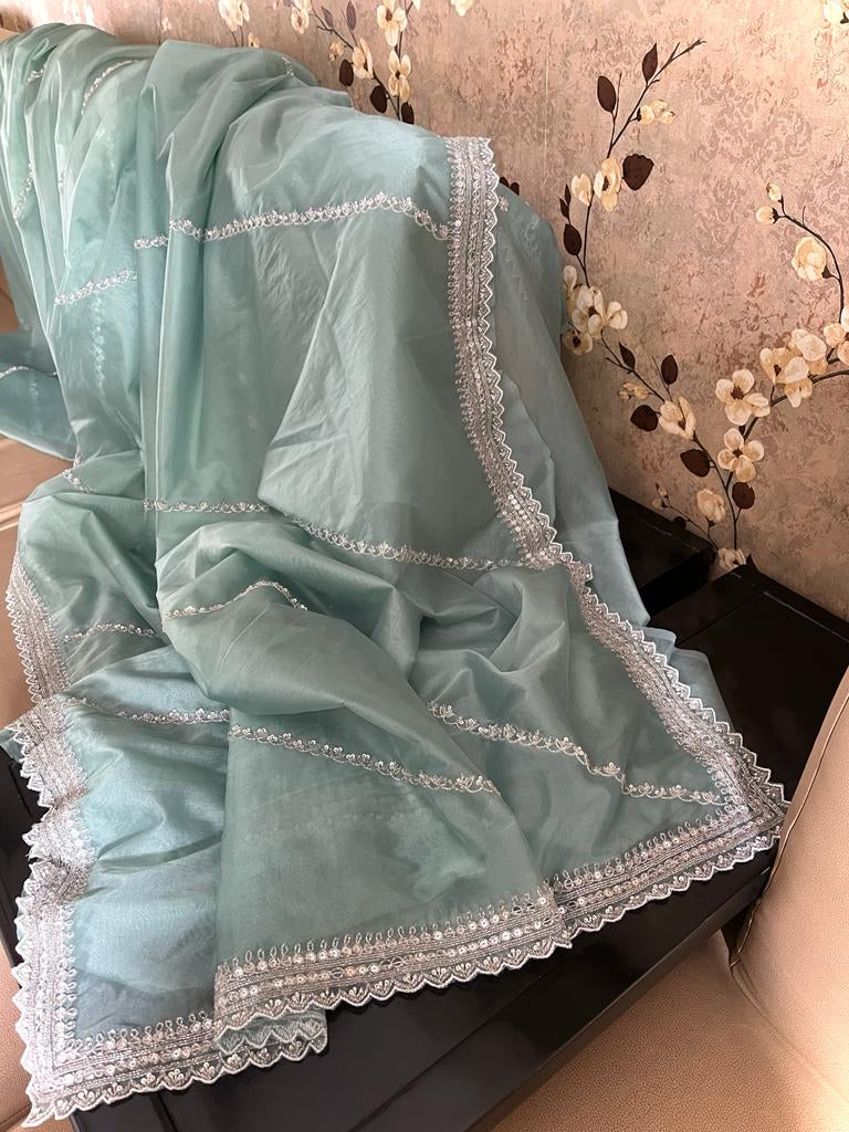 Mahi organza katdana gorgeous sarees - Saffronfashionindia