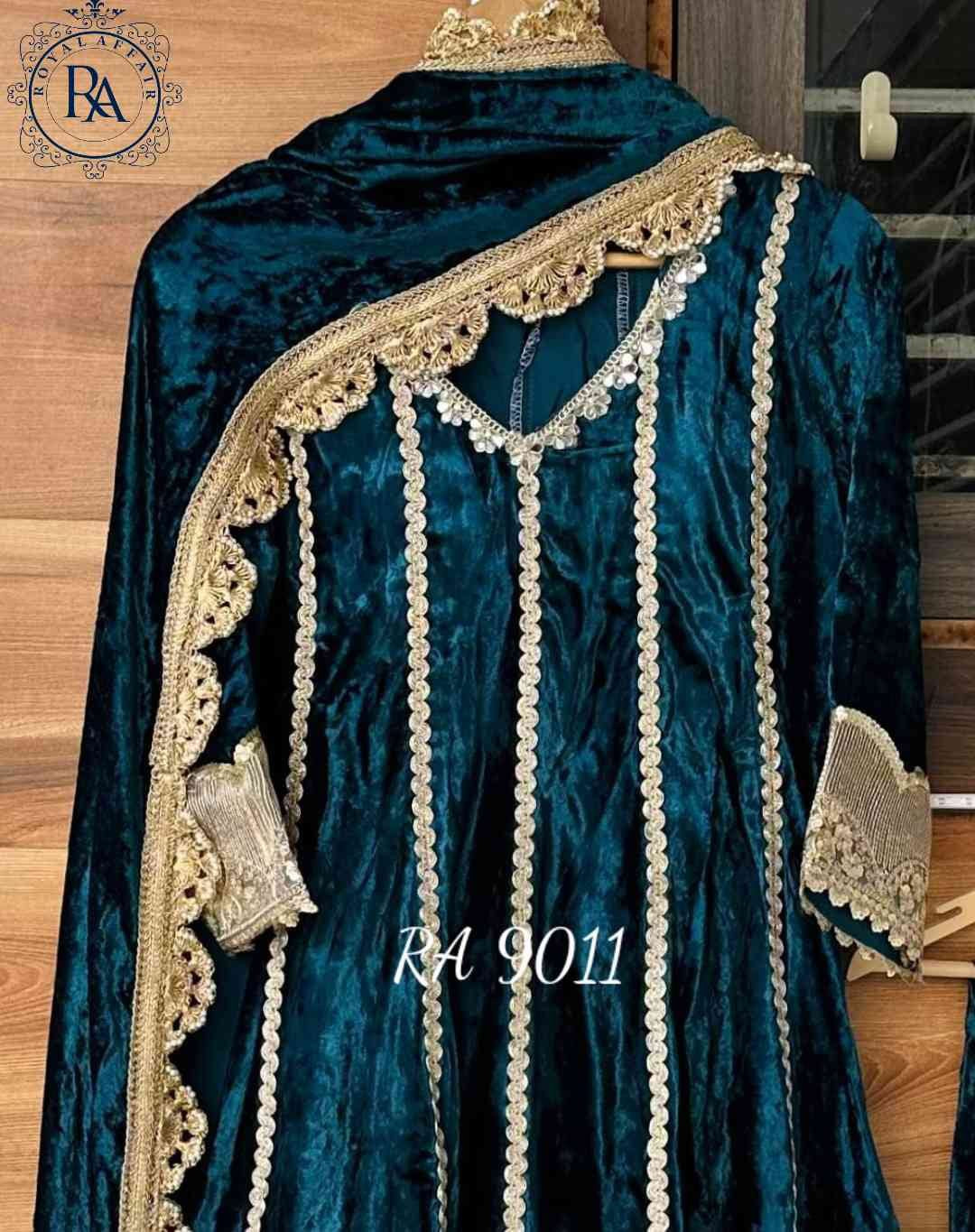 Velvet Salwar Suit Anarkali Salwar kameez - Saffronfashionindia