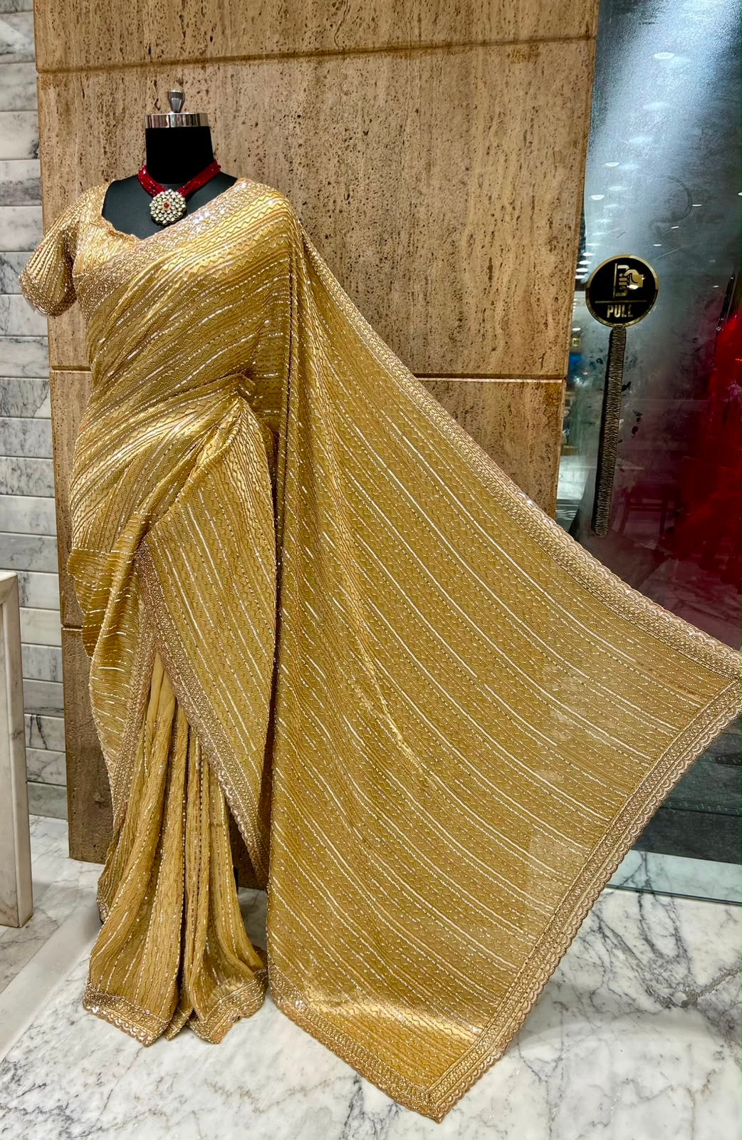 Royal Kanjeevaram saree silk saree with stitched blouse Saffronfashionindia