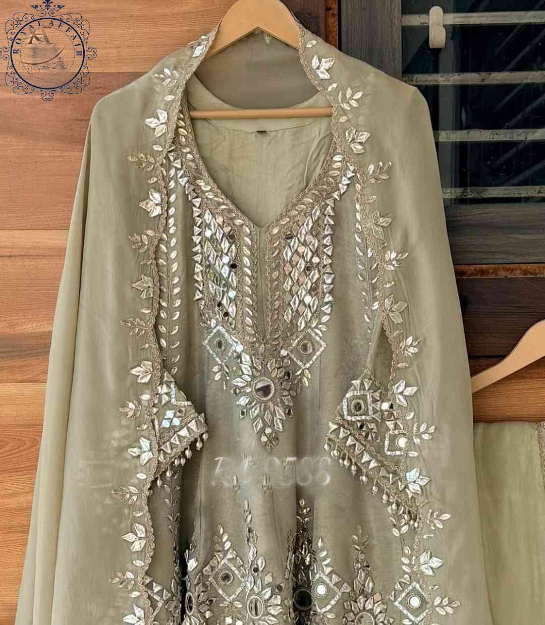 Designer inspired stitched dress wedding dresses gottapatti dress for women SaffronFashion