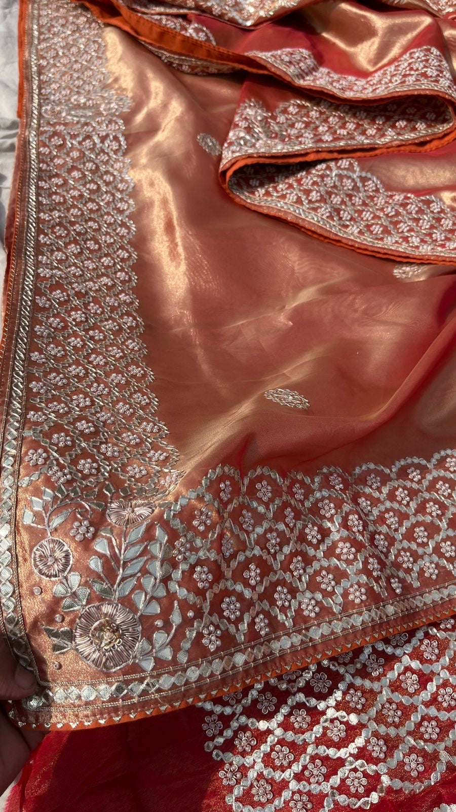 Zavish Zari Tissue saree Partywear sarees - Saffronfashionindia