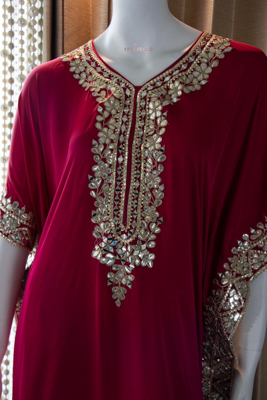 Nihshad kaftan dress stylish kaftan set - Saffronfashionindia