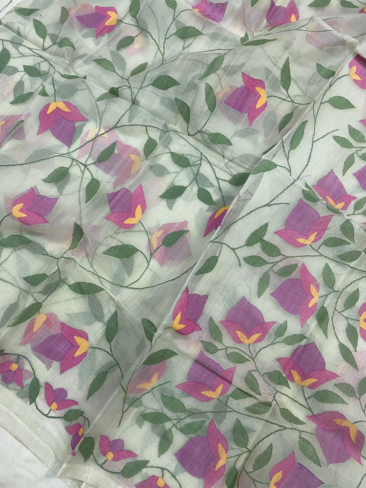 Yashmani tantuj jamdani sarees - Saffronfashionindia