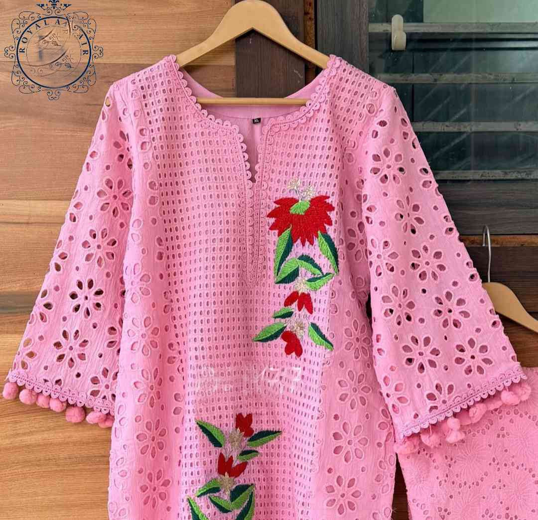 Chikankari stitched shirt set designer dress Saffronfashionindia