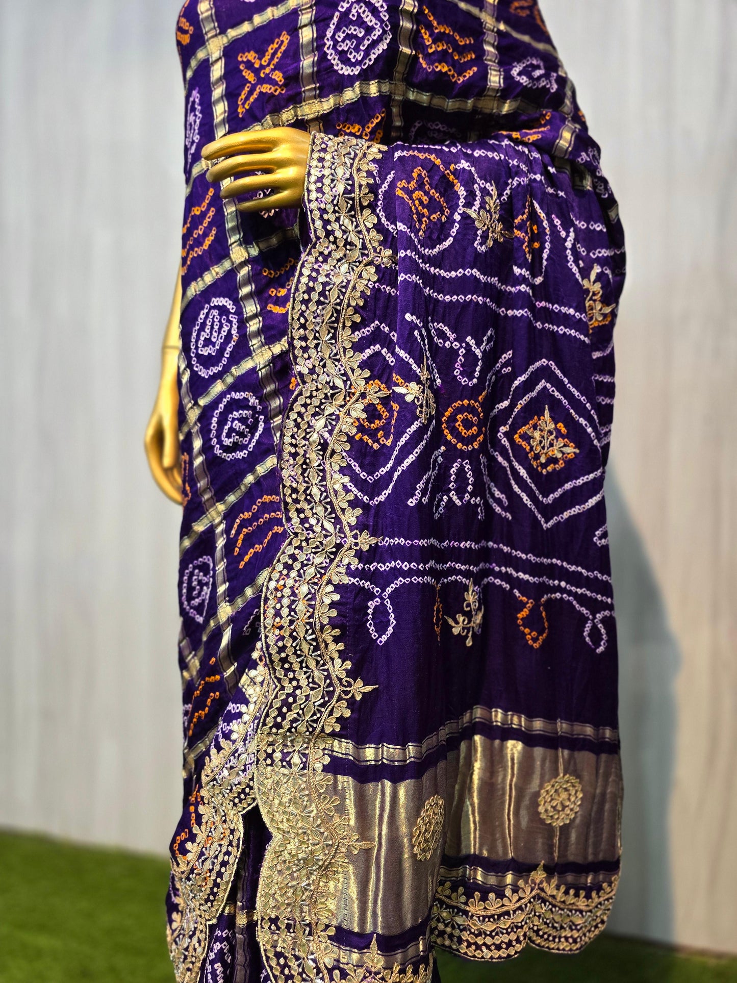 Tajika gharchola saree Gajji silk saree traditional sari blouse - Saffronfashionindia