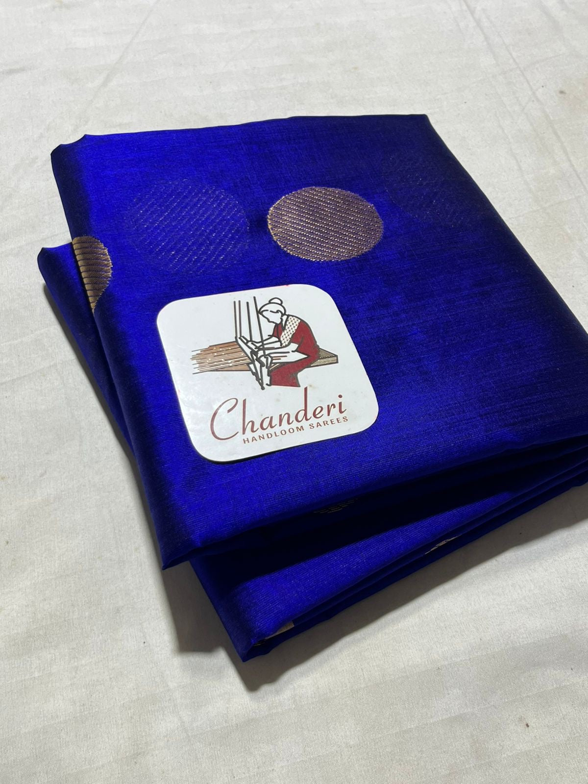Royal chanderi saree blue chanderi sari blouse Indian sarees SaffronFashion