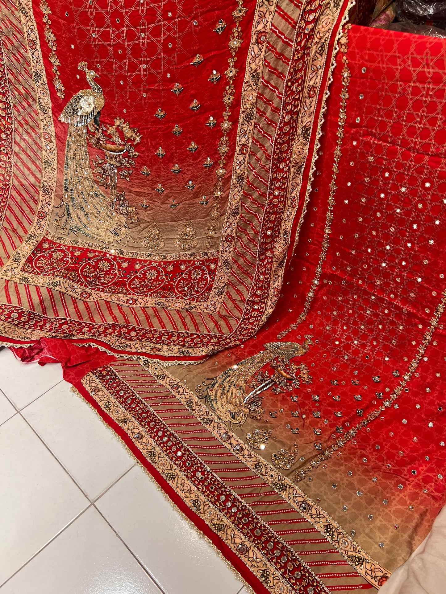 Naveli crepe chinon kurta dupatta set - Saffronfashionindia