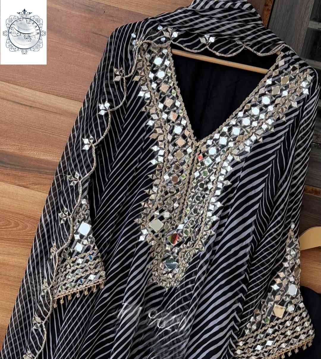 Lehariya Anarkali salwar suit women dresses SaffronFashion