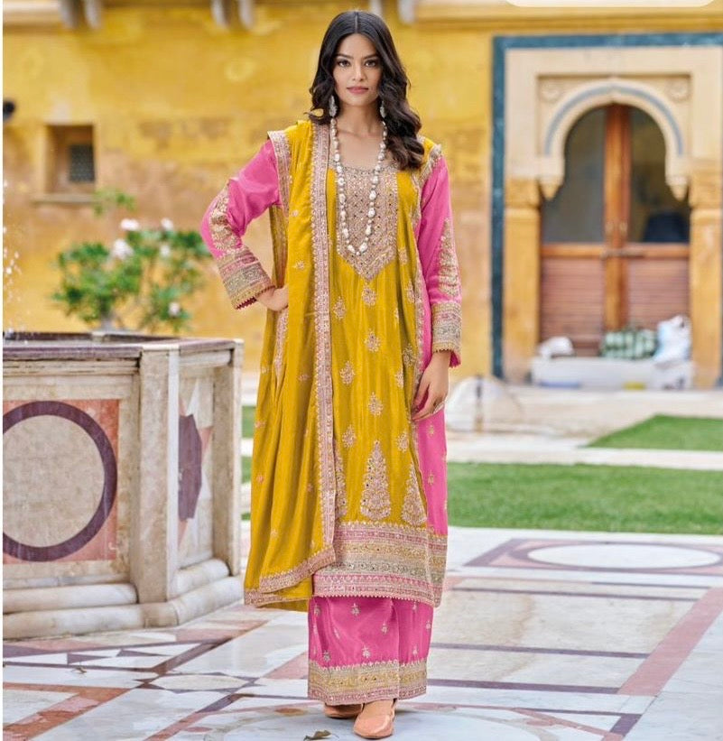 Noorjaha dress Indian Pakistani gharara dress - Saffronfashionindia