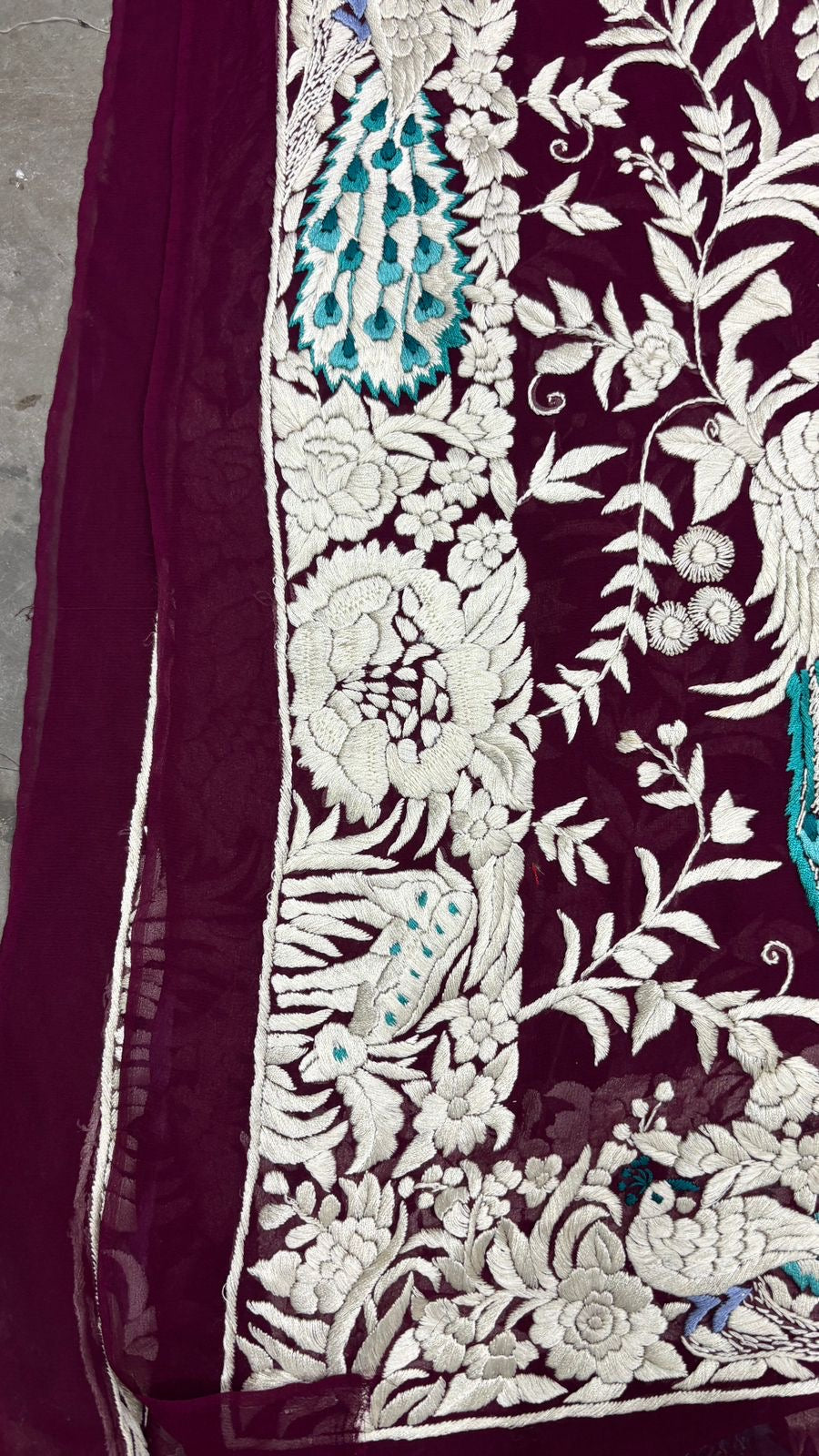 Vanika Parsi saree handcrafted saree Parsi gara sari Indian sarees blouse SaffronFashion