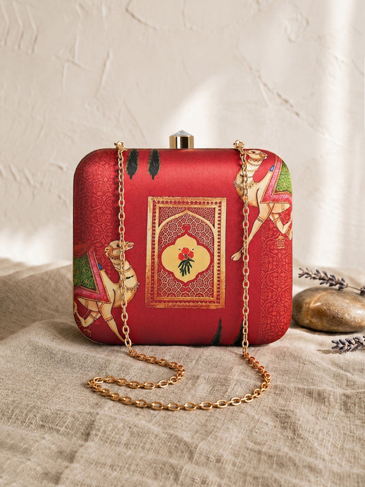 Printed clutch bag women purse festive clutch wedding bags Saffronfashionindia
