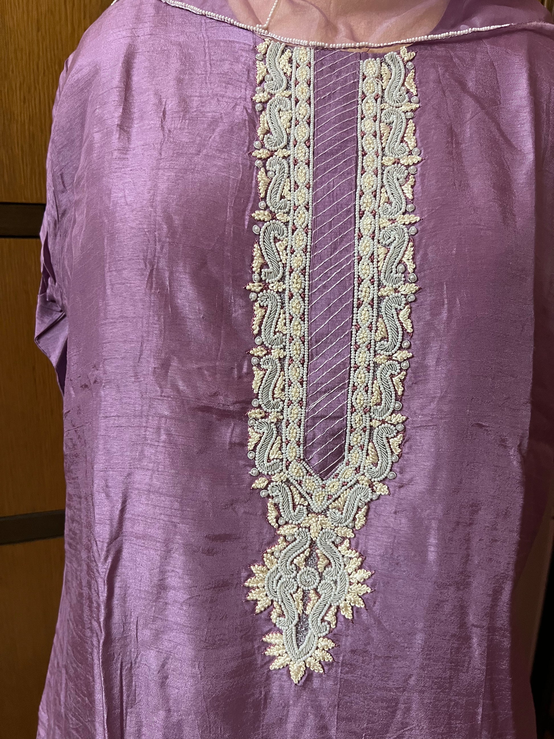 Pearl lavender kurti set Indian kurti set - Saffronfashionindia