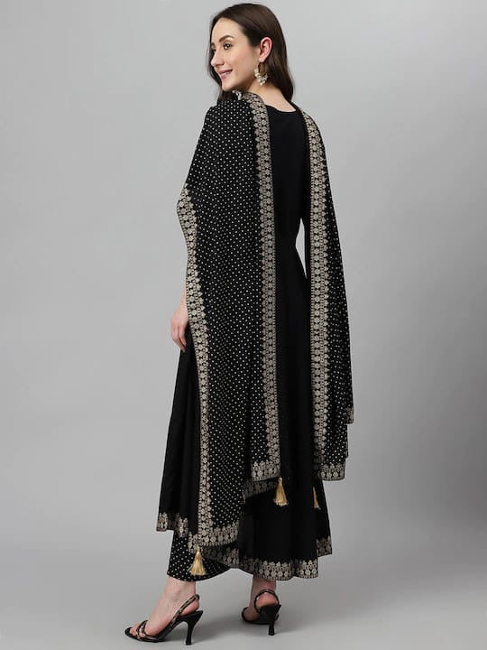 Black beauty Salwar suit Indian Salwar kameez - Saffronfashionindia