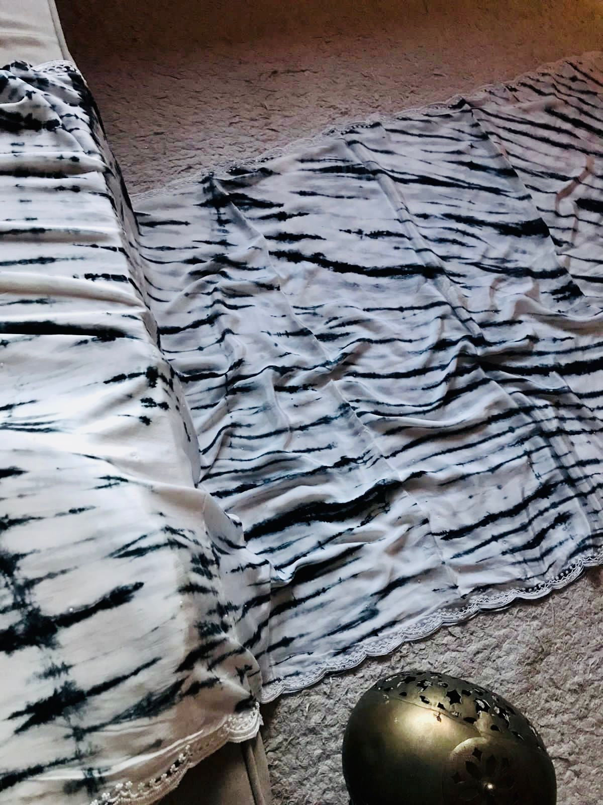 Shibori tie dye premium marble crepe sarees - Saffronfashionindia
