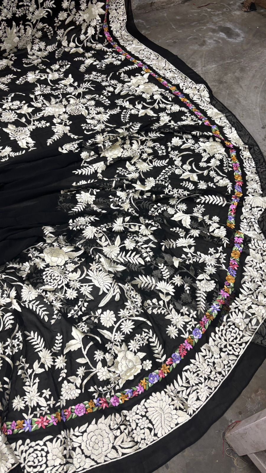 Avolika Parsi saree handmade authentic Parsi gara saree Indian sari blouse SaffronFashion