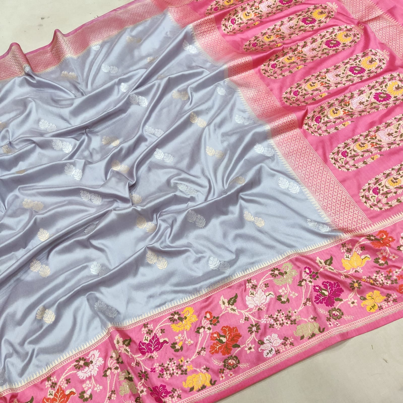 Ruma Katan silk handwoven sarees - Saffronfashionindia
