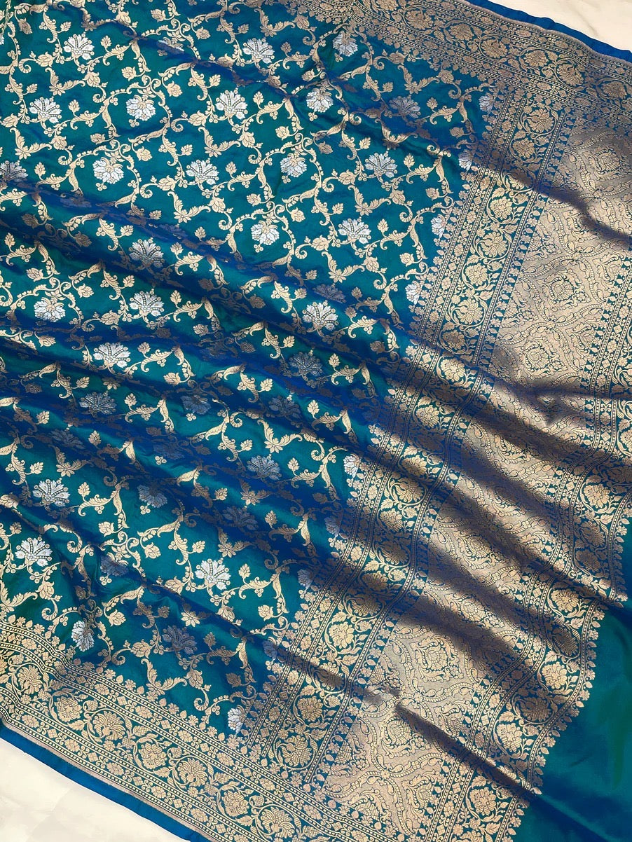 Rimijha katan silk Handloom Dupatta - Saffronfashionindia