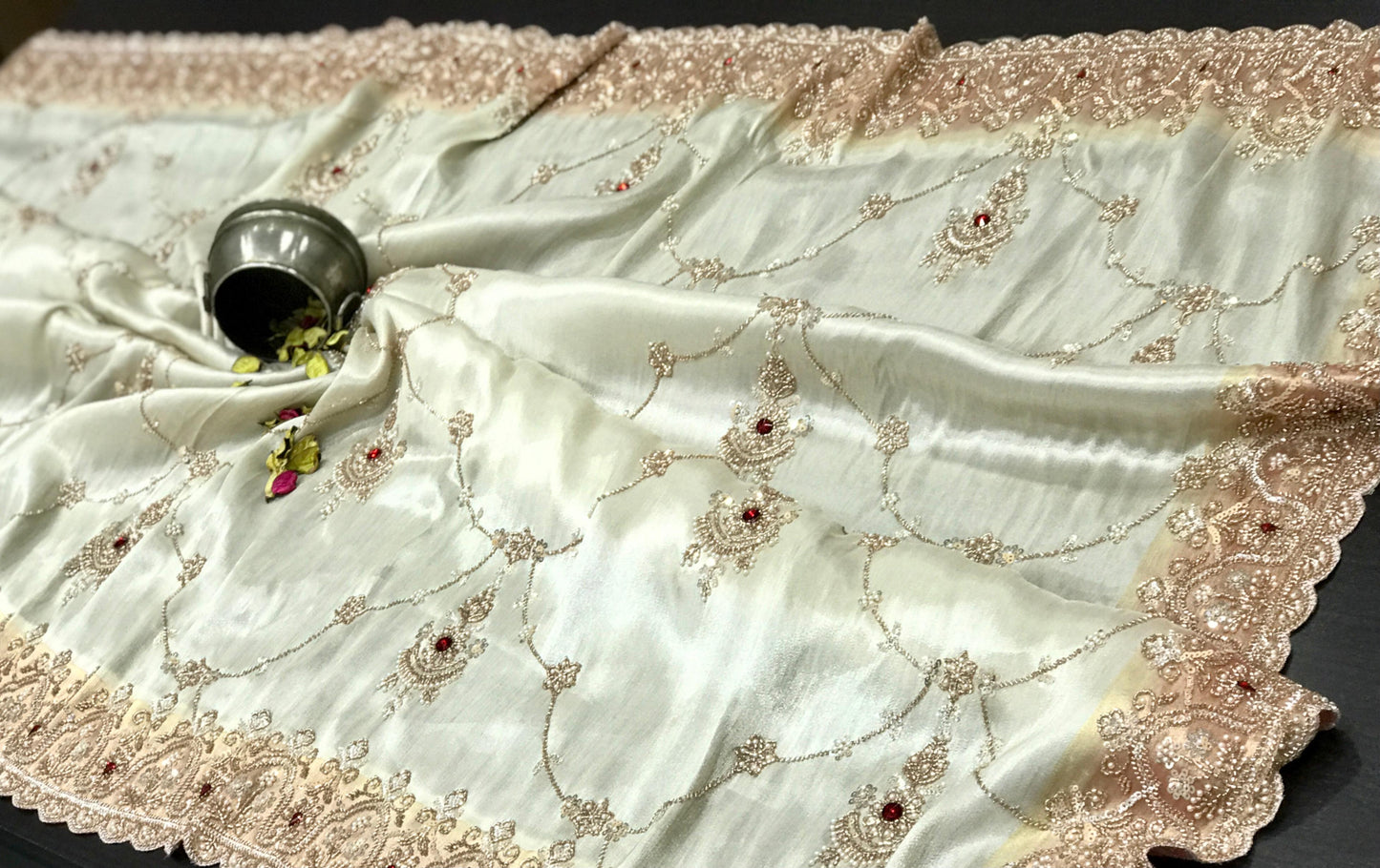 Silk Kanjeevaram saree wedding sari reception saree blouse Saffronfashionindia