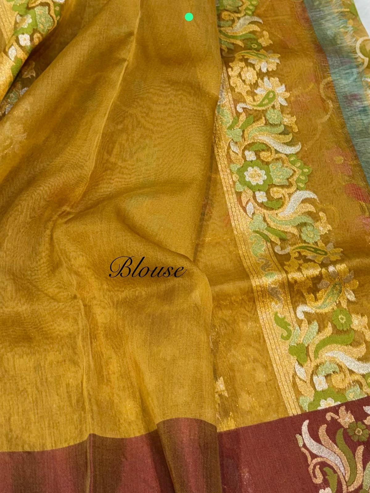 Tilfi saree kora jamdani saree Indian sari blouse SaffronFashion