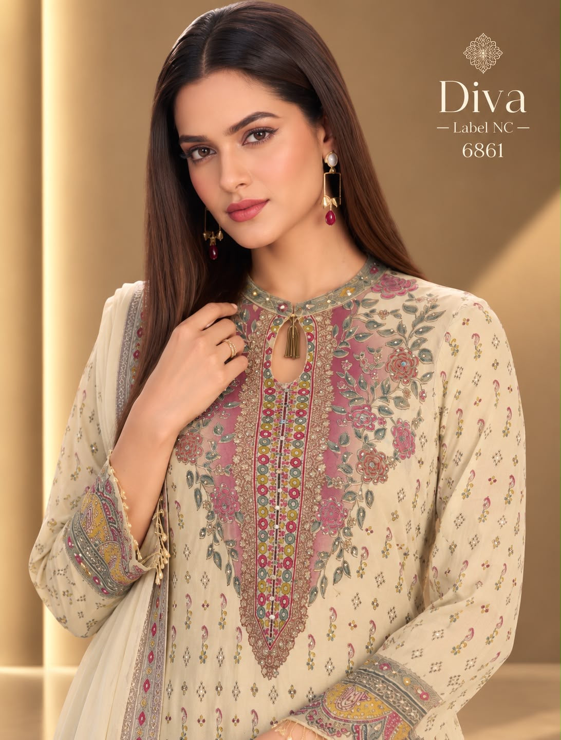 Crepe gown set designer set party wear gown Saffronfashionindia