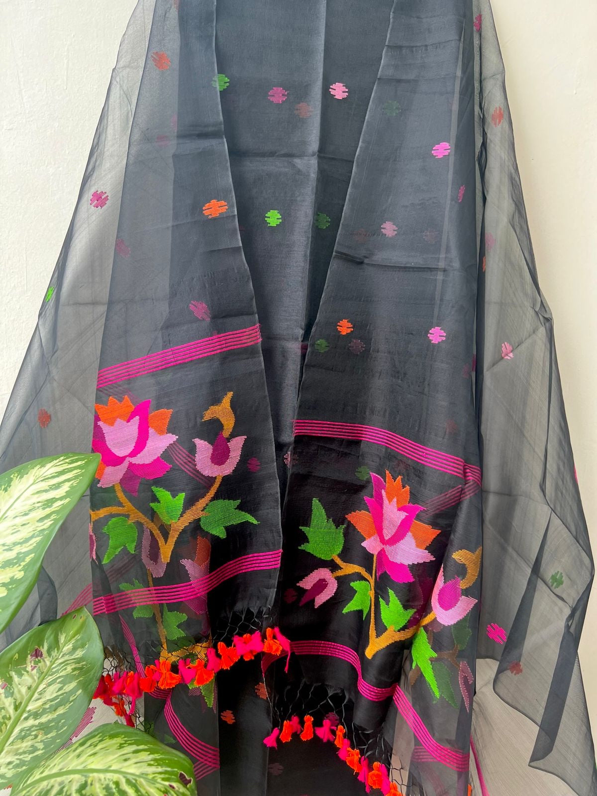 Floral inspired Jamdani salwar suit - Saffronfashionindia
