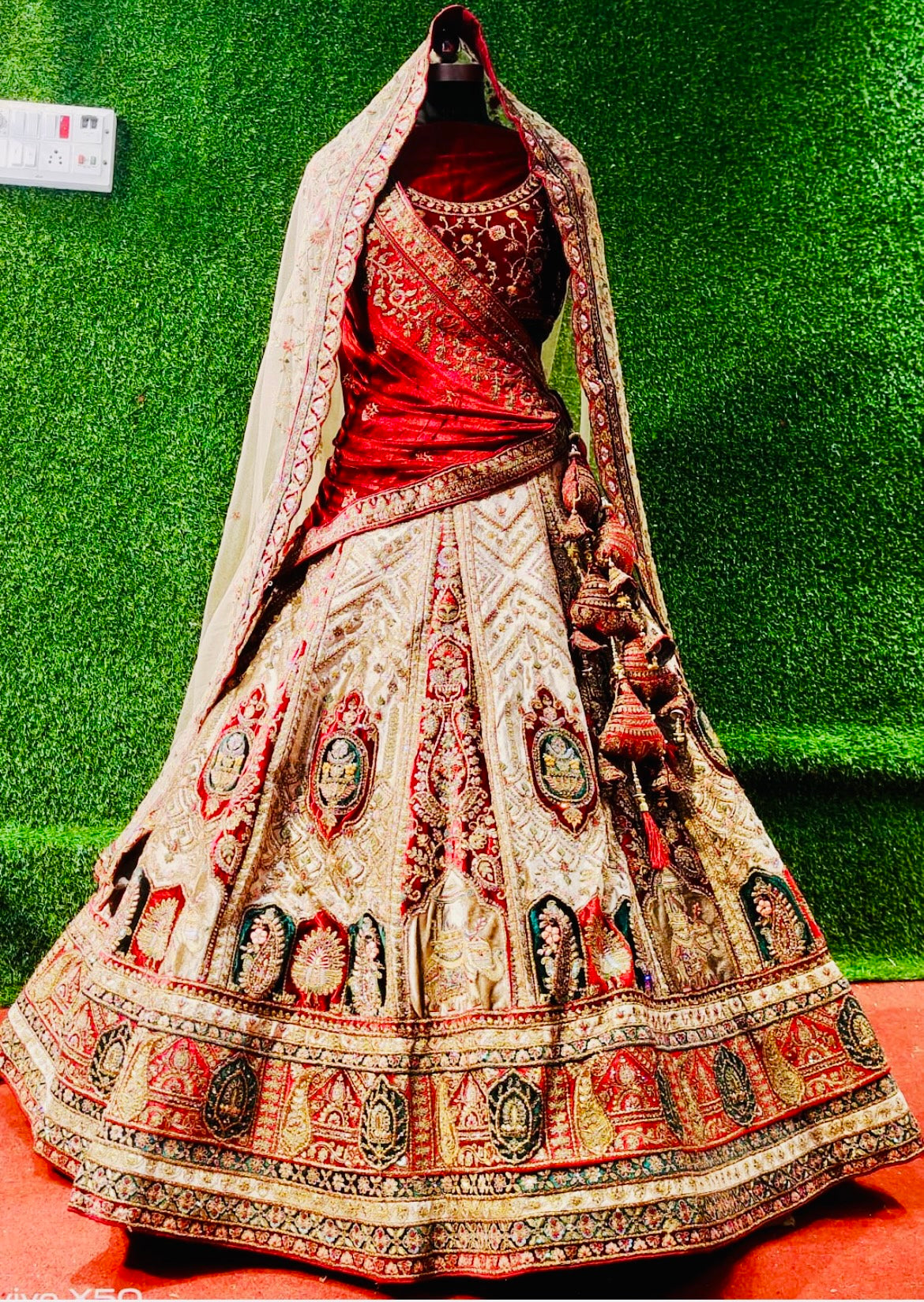 Velvet bridal Lehanga traditional Lehanga choli - Saffronfashionindia