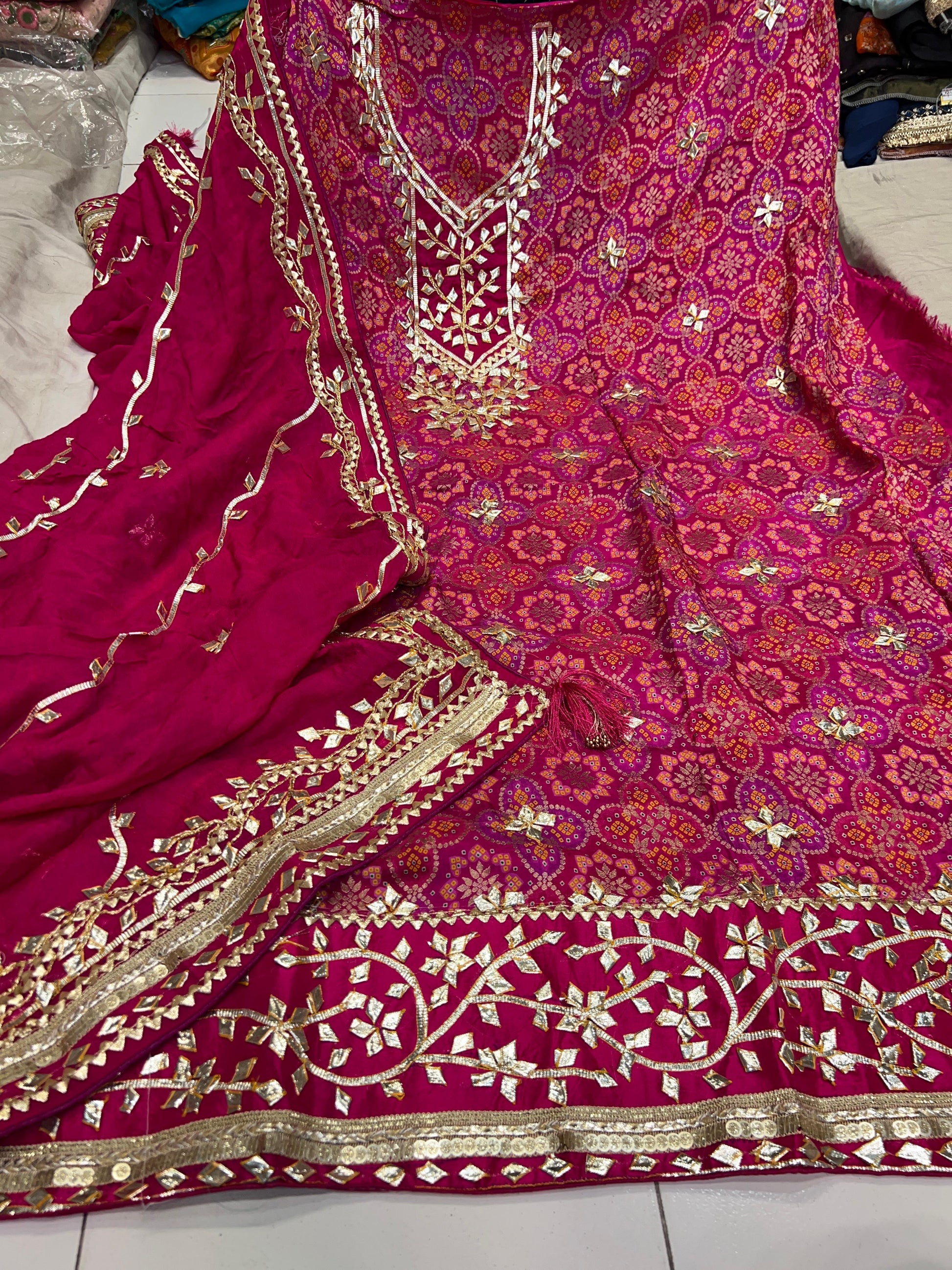 Nimbi Banarsi Punjabi Salwar suit Indian suit - Saffronfashionindia