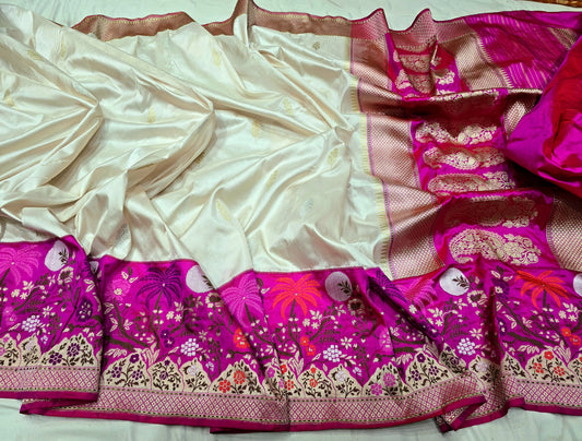 Vintage Banarsi kadwa saree Indian sarees women sari blouse SaffronFashion