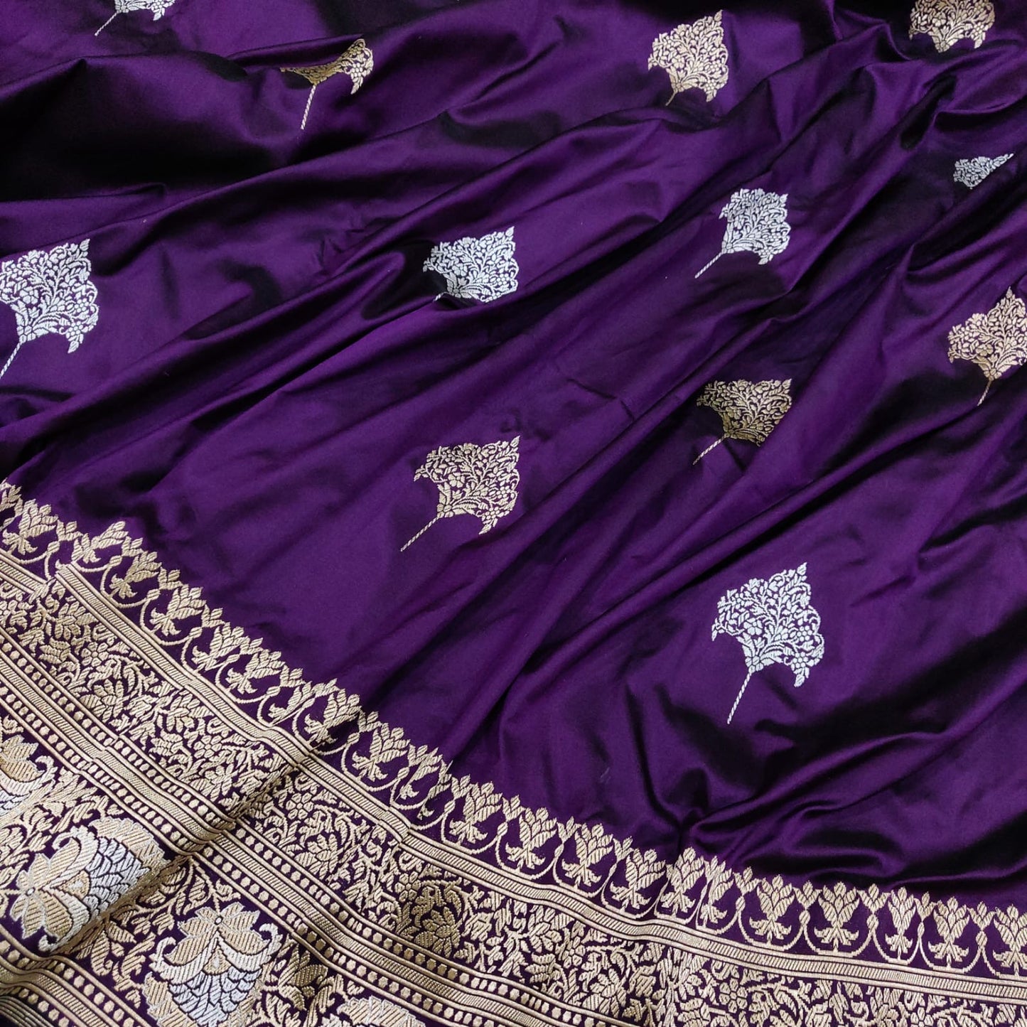 Katana handwoven silk saree - Saffronfashionindia