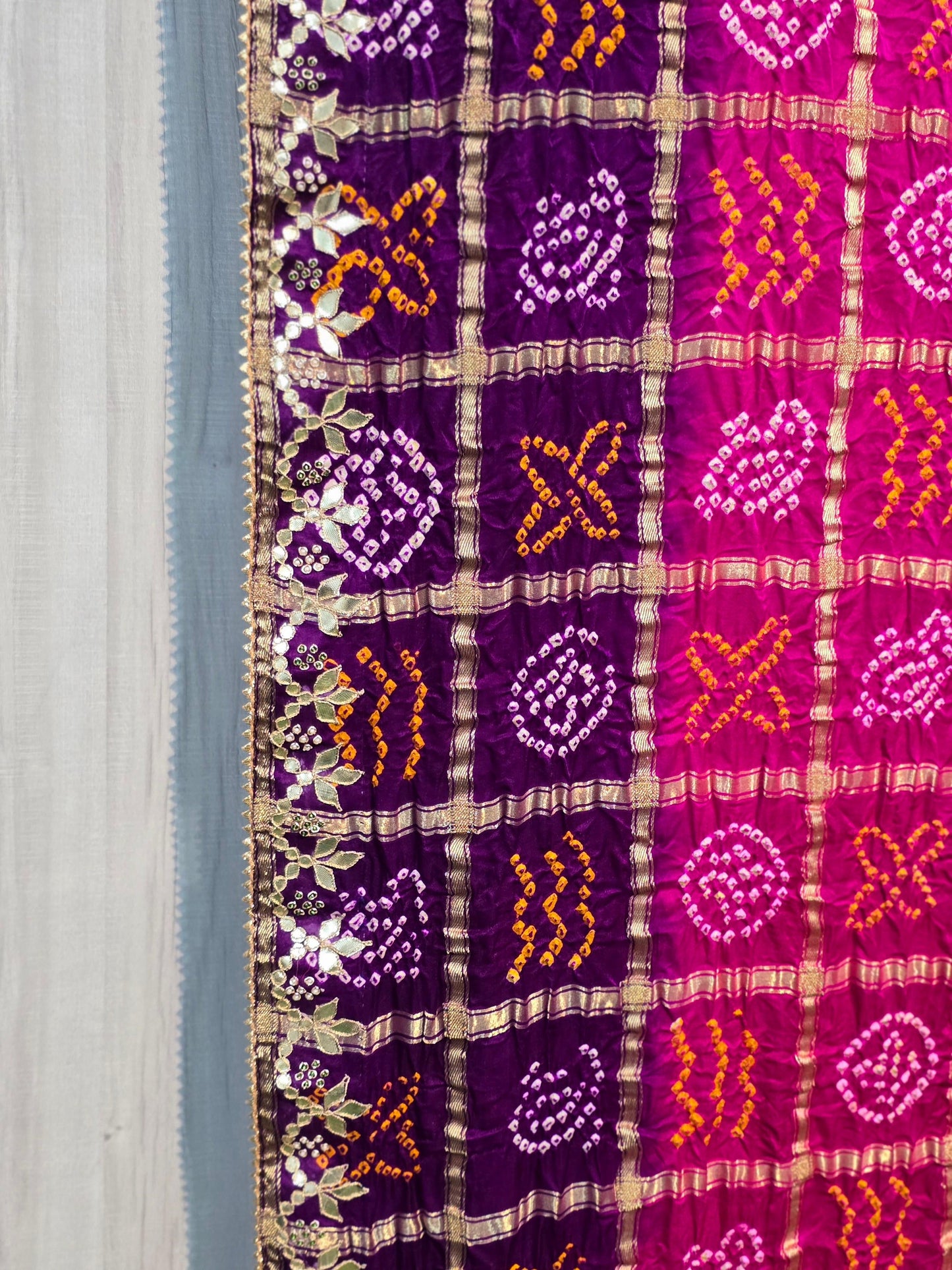 Purple gajji silk saree gharchola sarees SaffronFashion