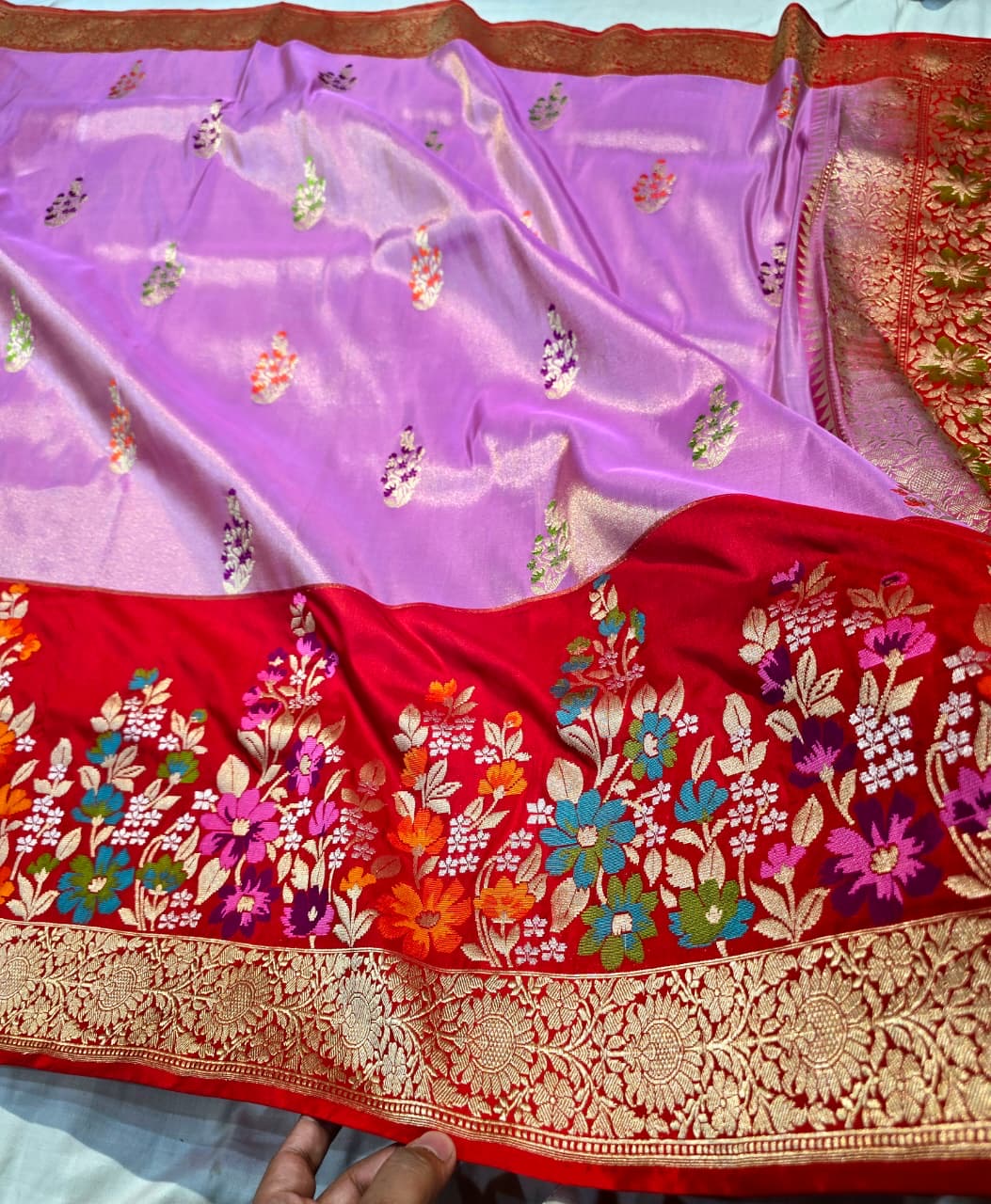 Purple vintage saree Banarsi kadhwa saree handwoven silk saree Indian traditional silk sarees SaffronFashion